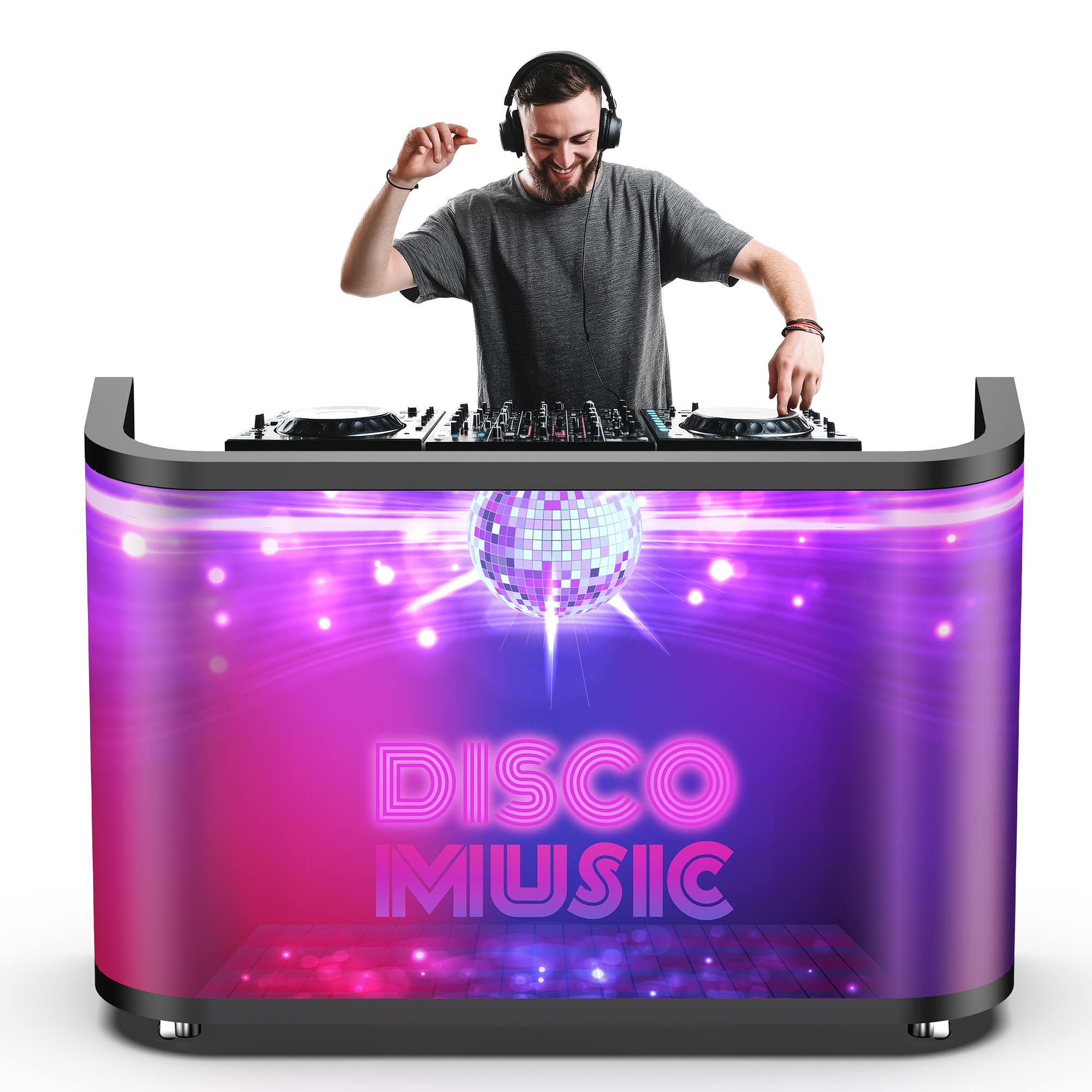 YIXZSWD DJ Booth With LED screen