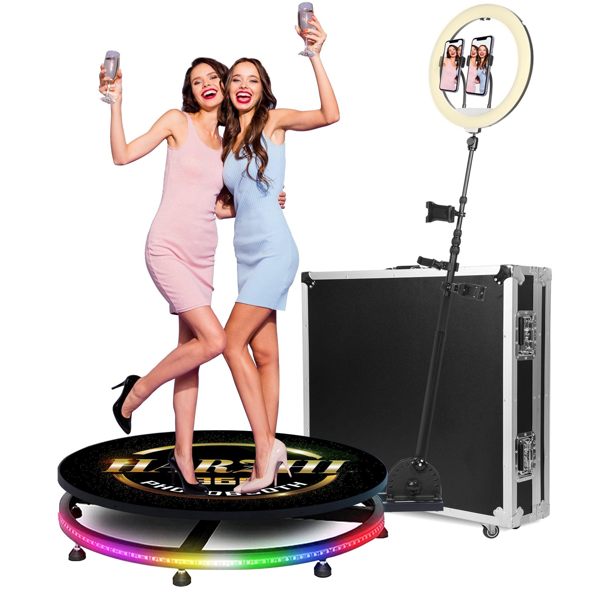 HARZHI 26.8inch 360 Photo Booth For 1-2 People