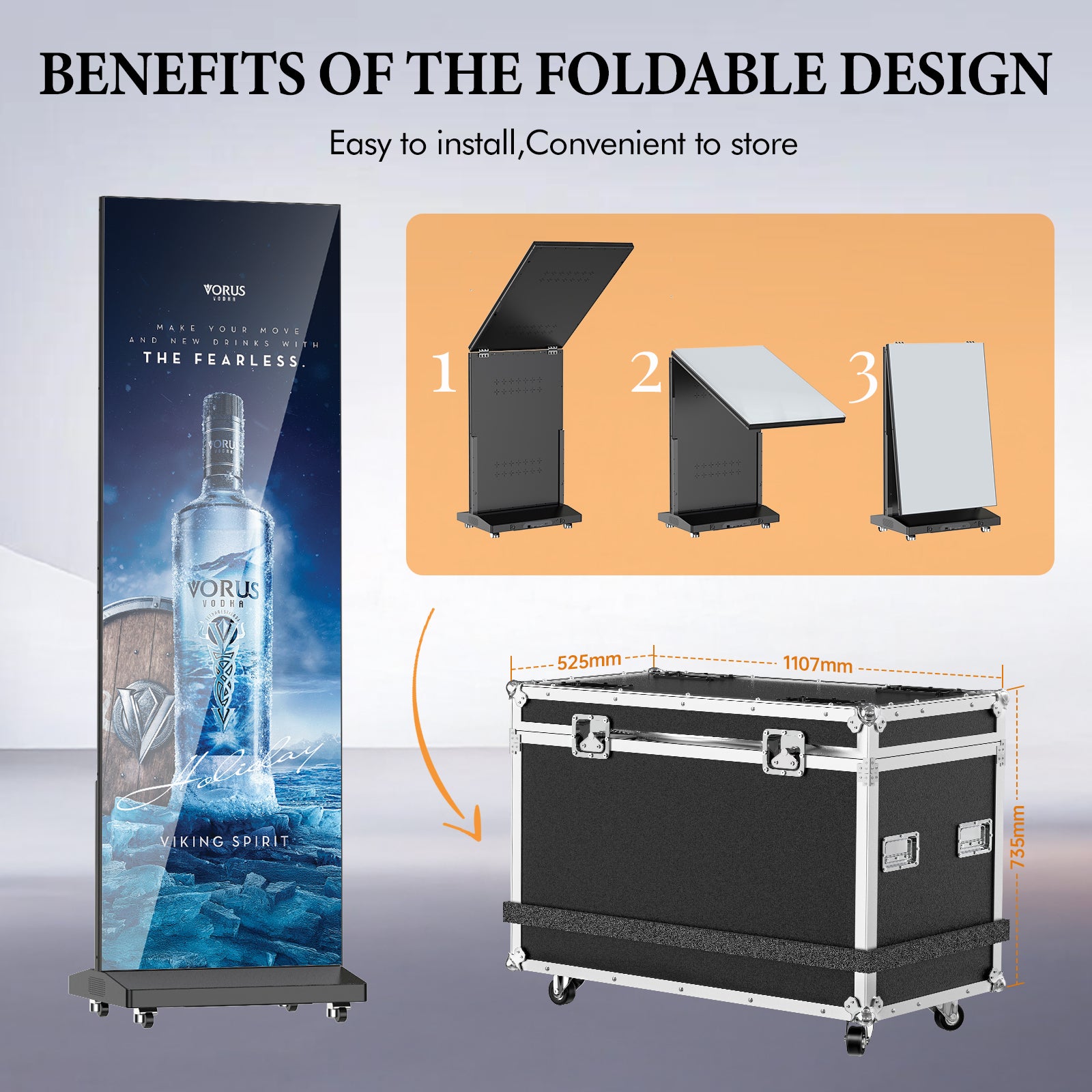 YIXZSWD Foldable LED Screen Display(Single Unit)