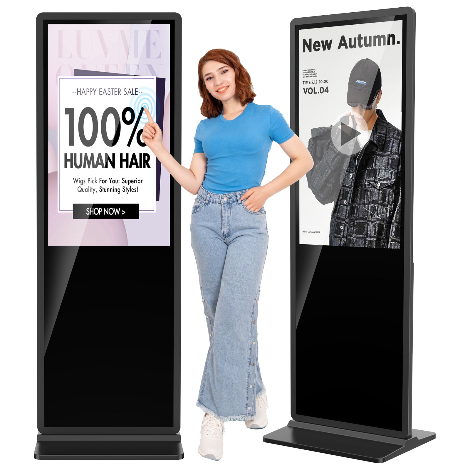 YIXZSWD Black Indoor Digital Signage Display