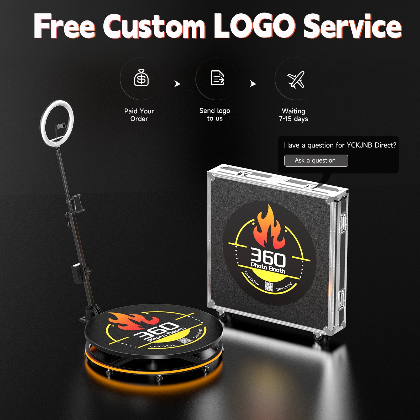 HARZHI 22.5 inch 360 Photo Booth (CD Model)