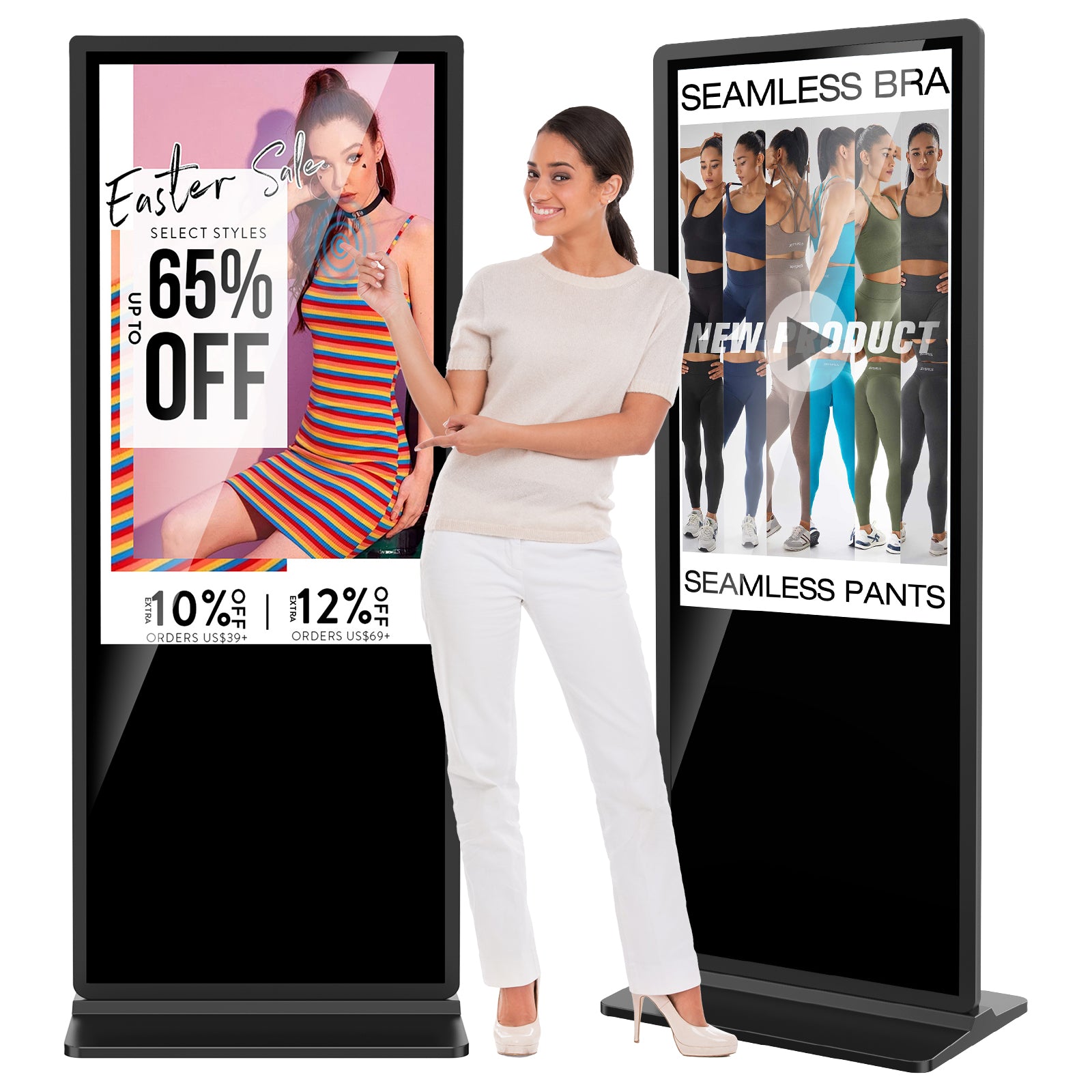 YIXZSWD Black Indoor Digital Signage Display