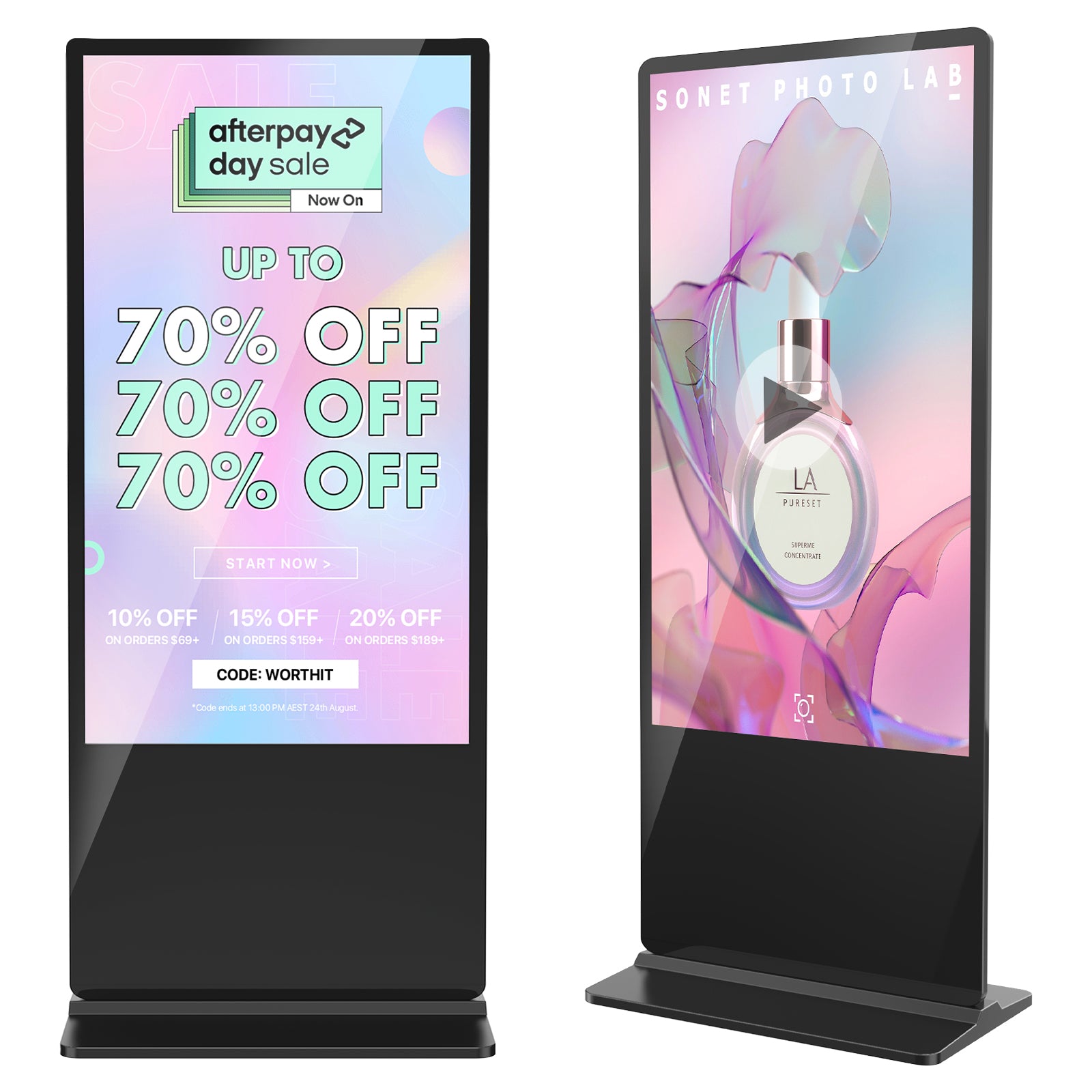 YIXZSWD Black Indoor Digital Signage Display