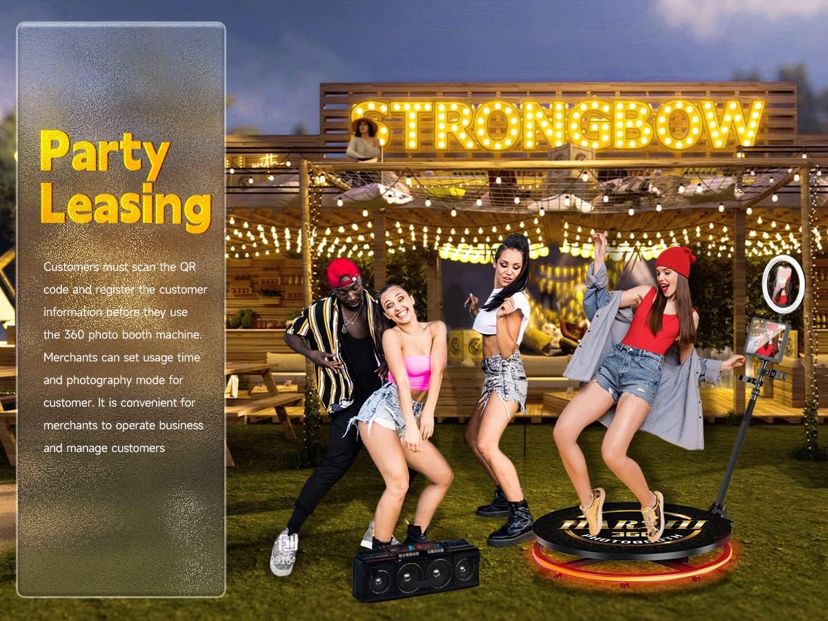 HARZHI 26.8inch 360 Photo Booth For 1-2 People