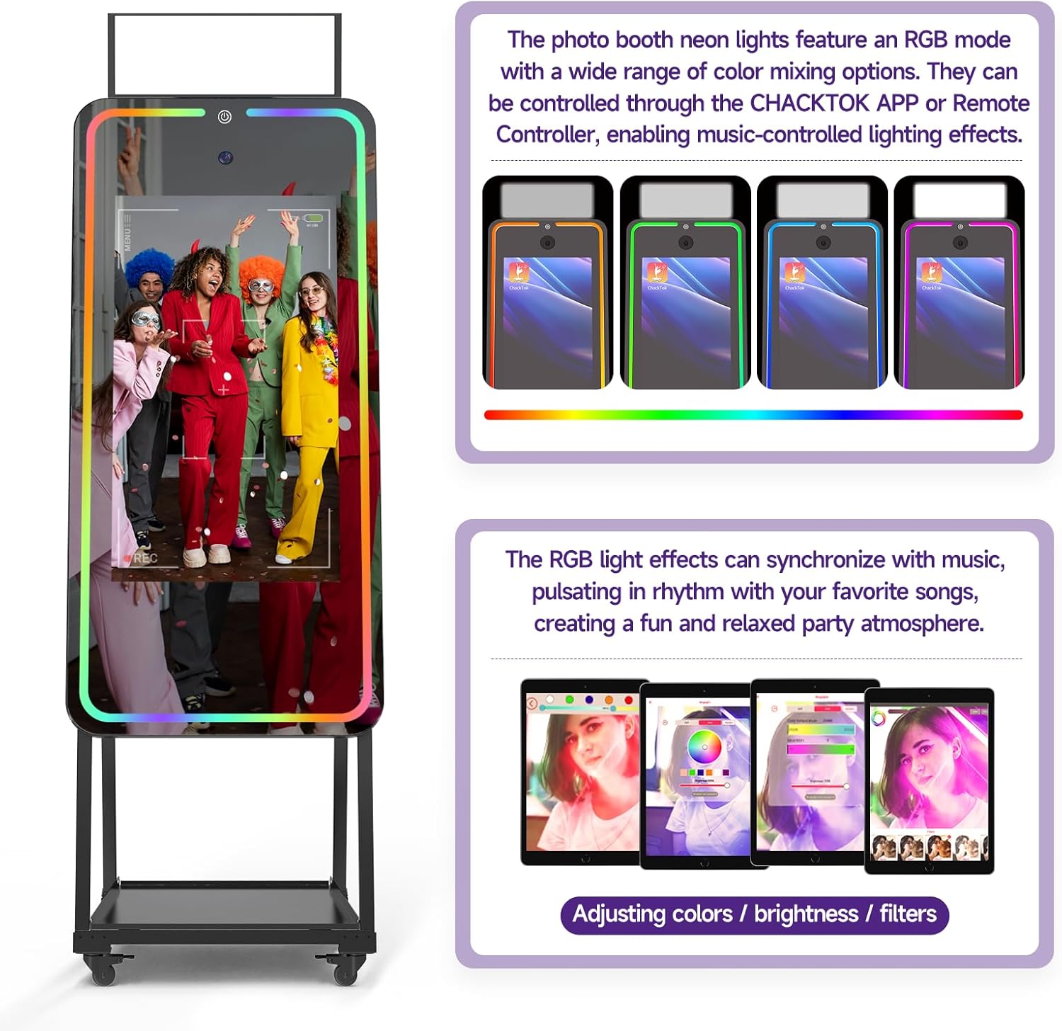 HARZHI 49" Magic Mirror Photo Booth