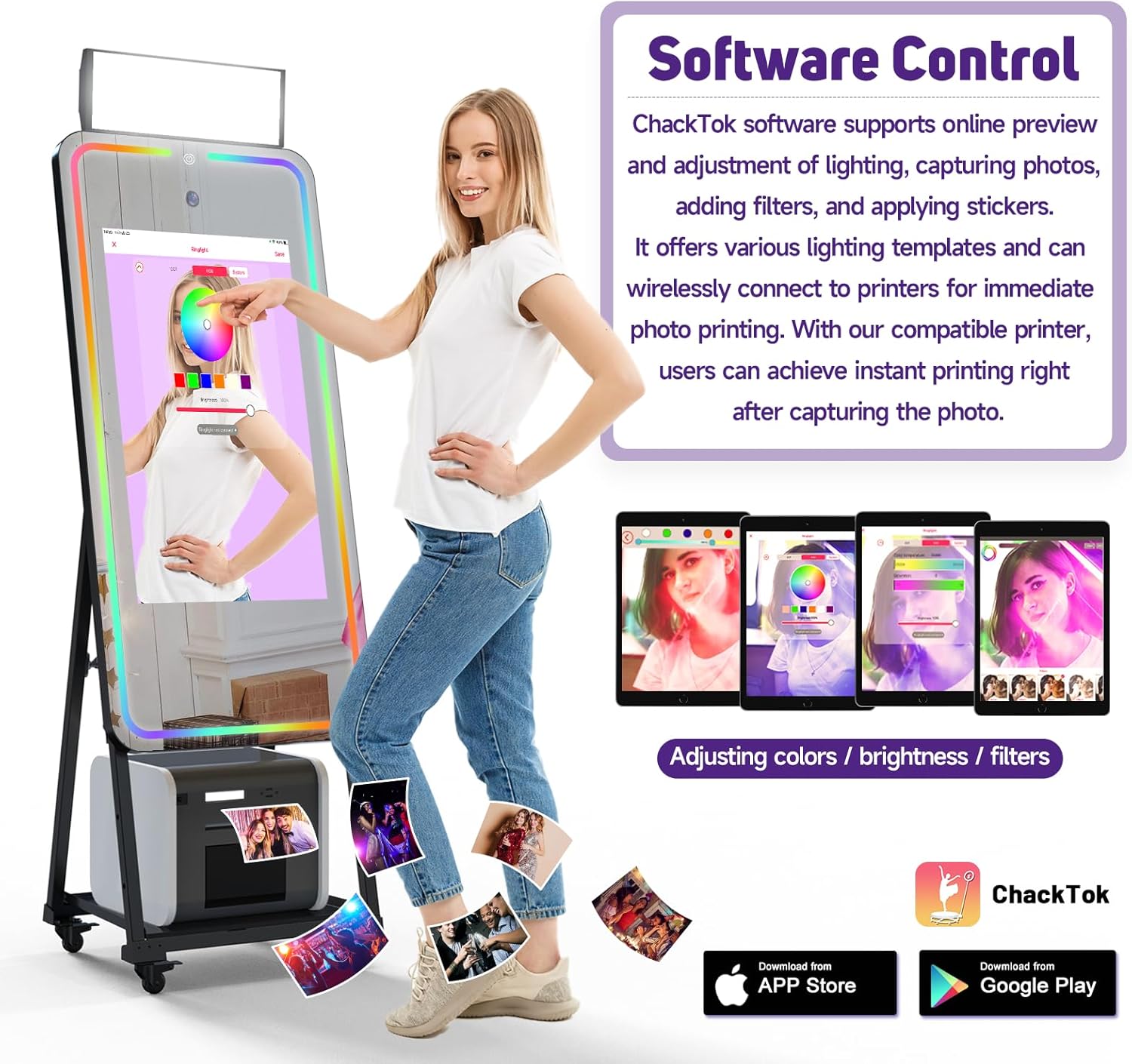 HARZHI 49" Magic Mirror Photo Booth