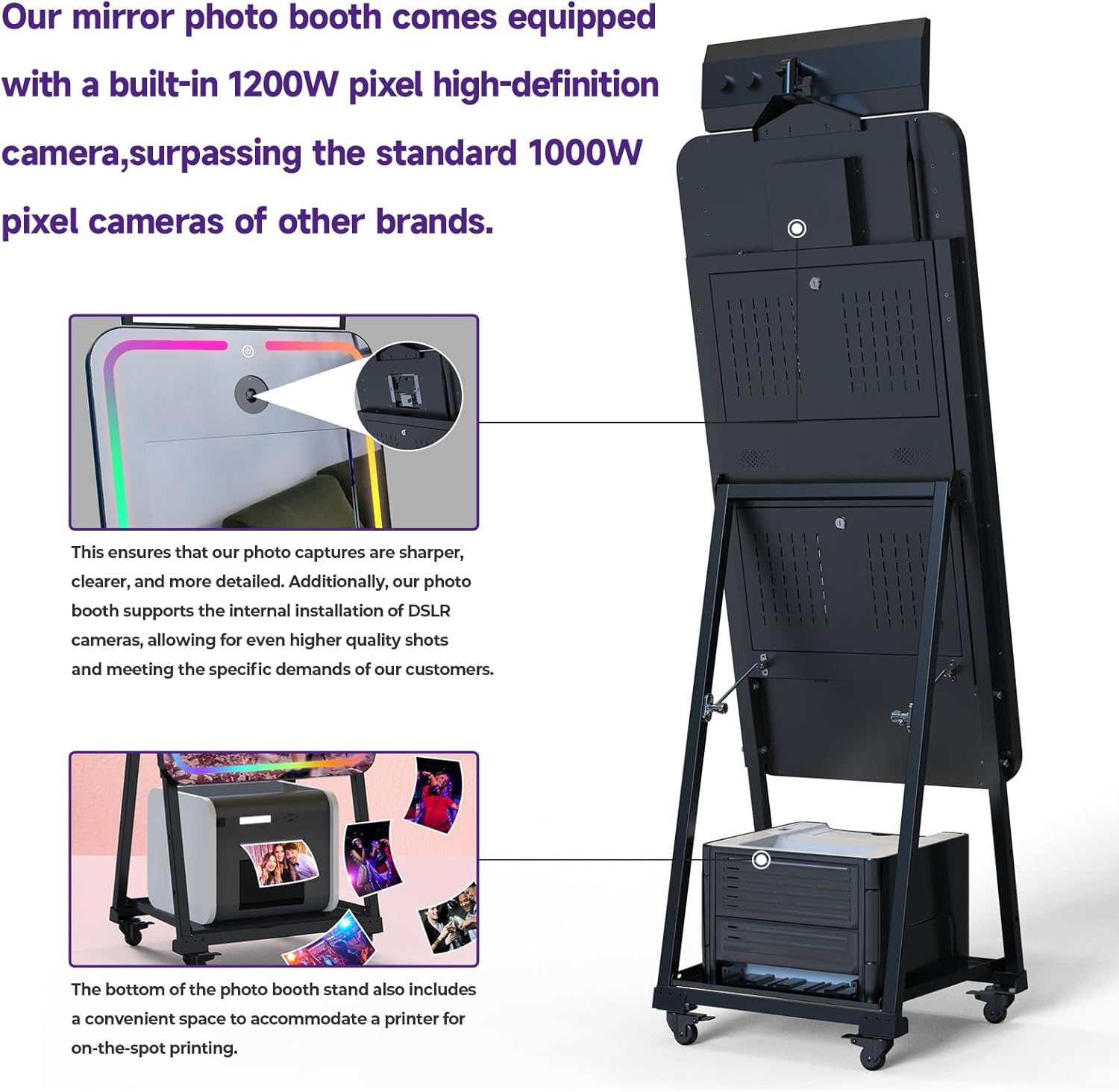 HARZHI 49" Magic Mirror Photo Booth