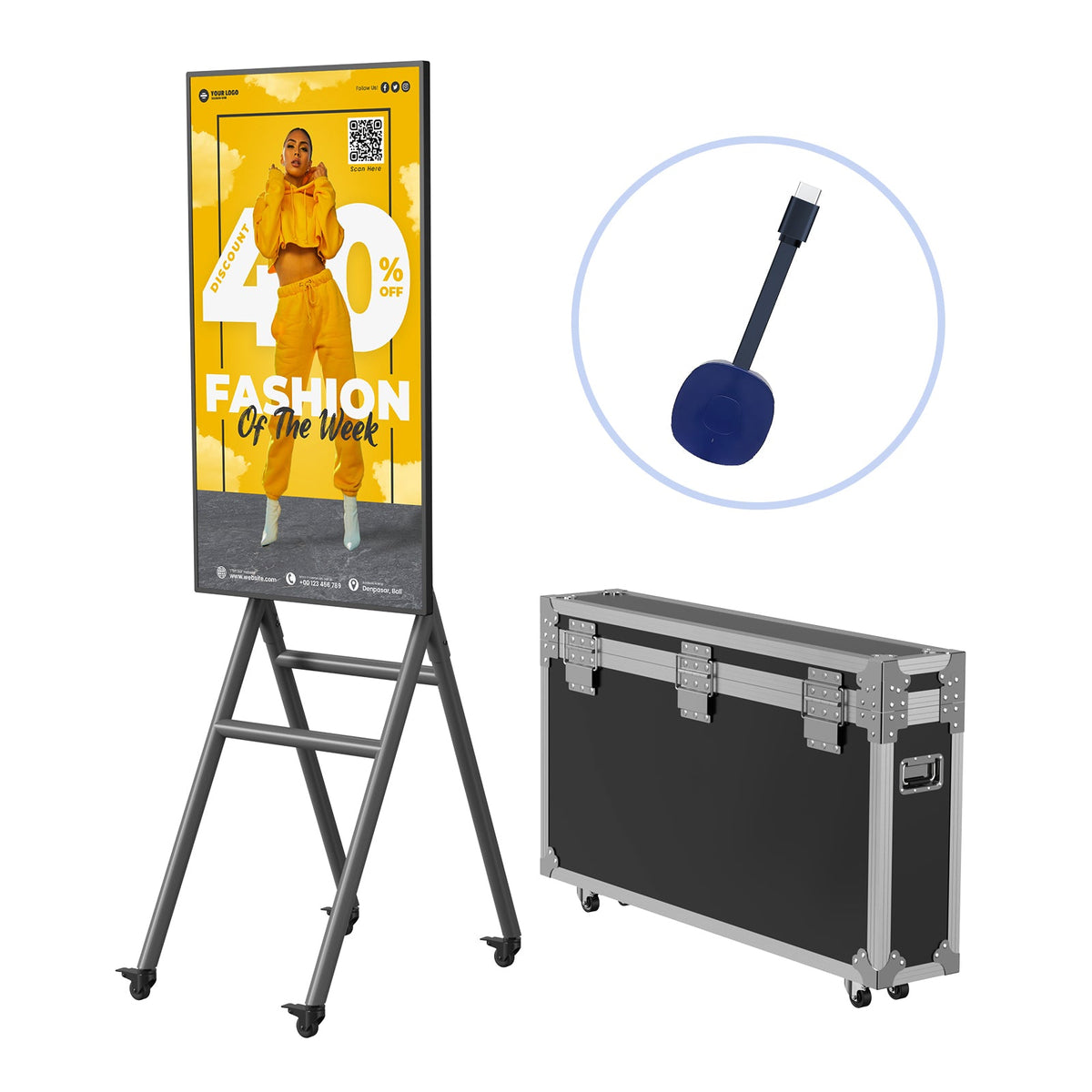 HARZHI Mobile Digital Signage Kiosk