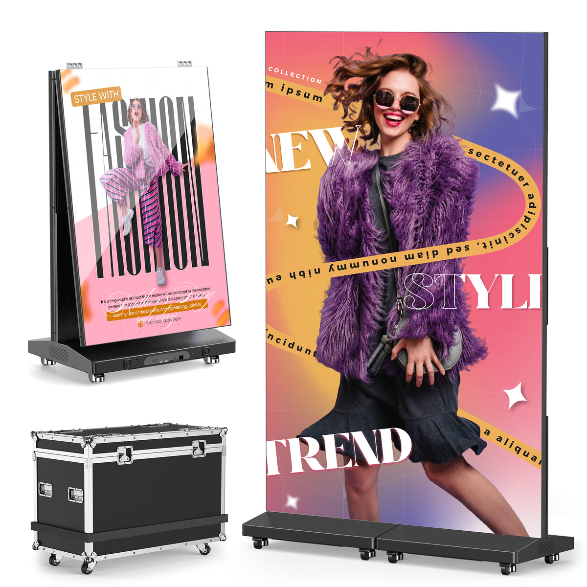 HARZHI 80" P1.86 Foldable LED Screen Display