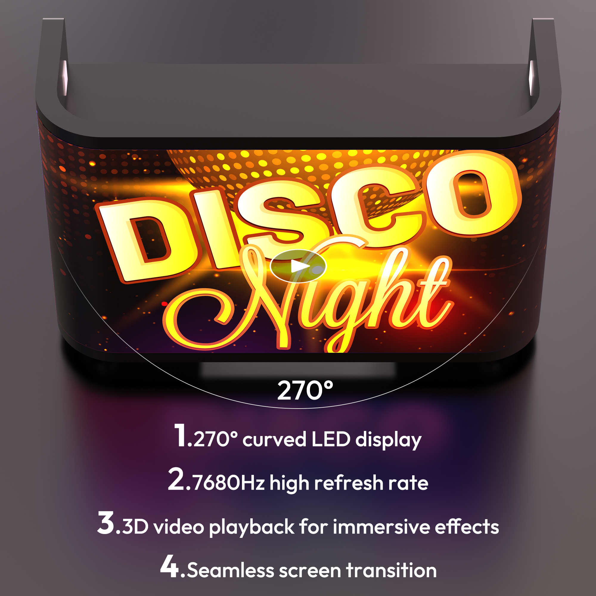YIXZSWD DJ Booth With LED screen
