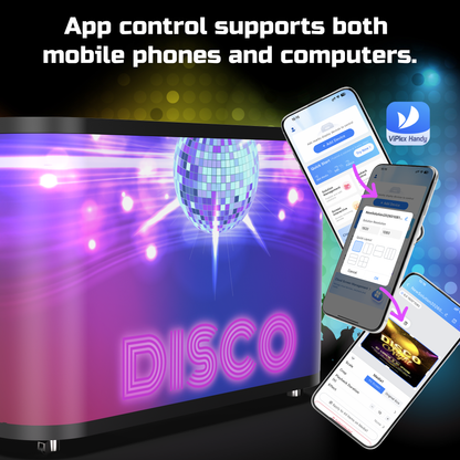 YIXZSWD DJ Booth With LED screen