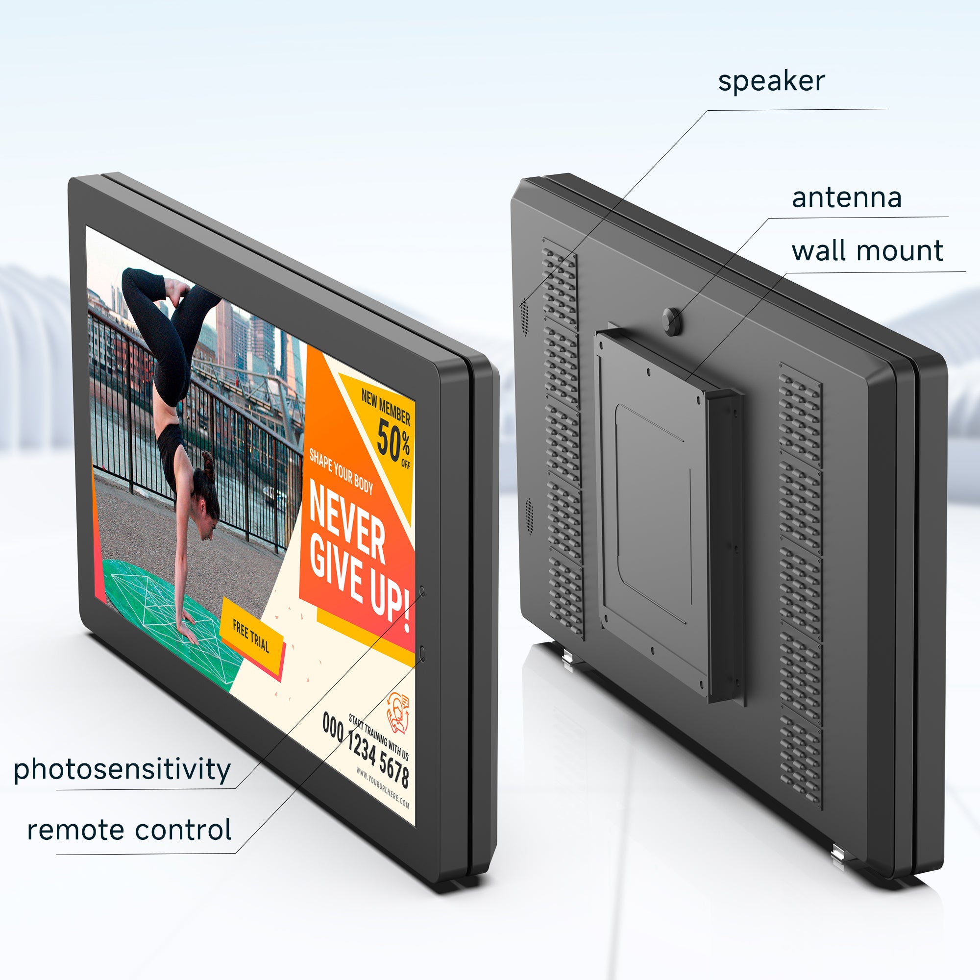 YIXZSWD Outdoor Wallmounted Digital Signage
