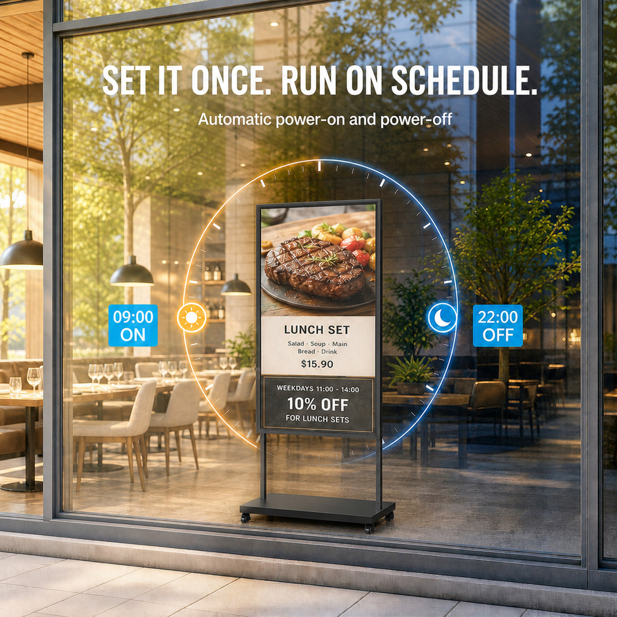 HARZHI Digital Window Advertising Display With 2500nits