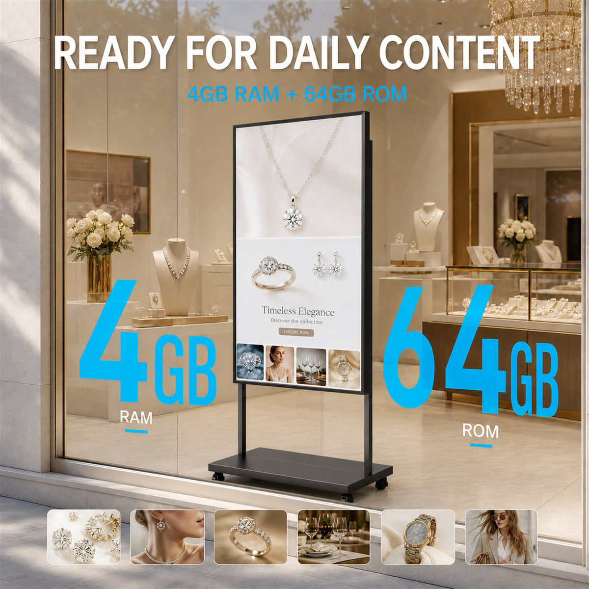 HARZHI Digital Window Advertising Display With 2500nits