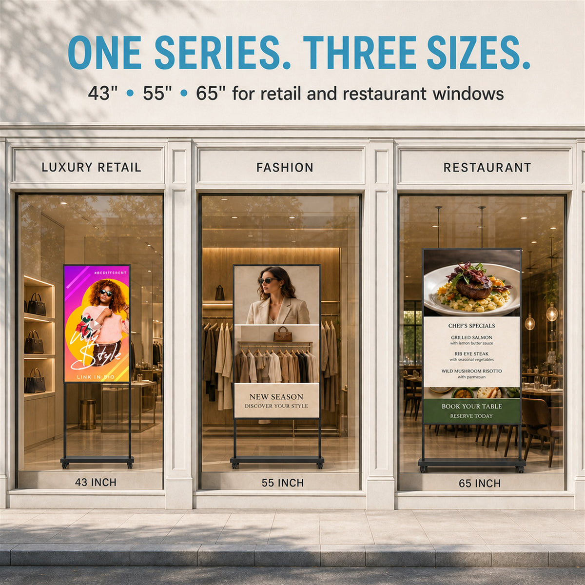 HARZHI Digital Window Advertising Display With 2500nits