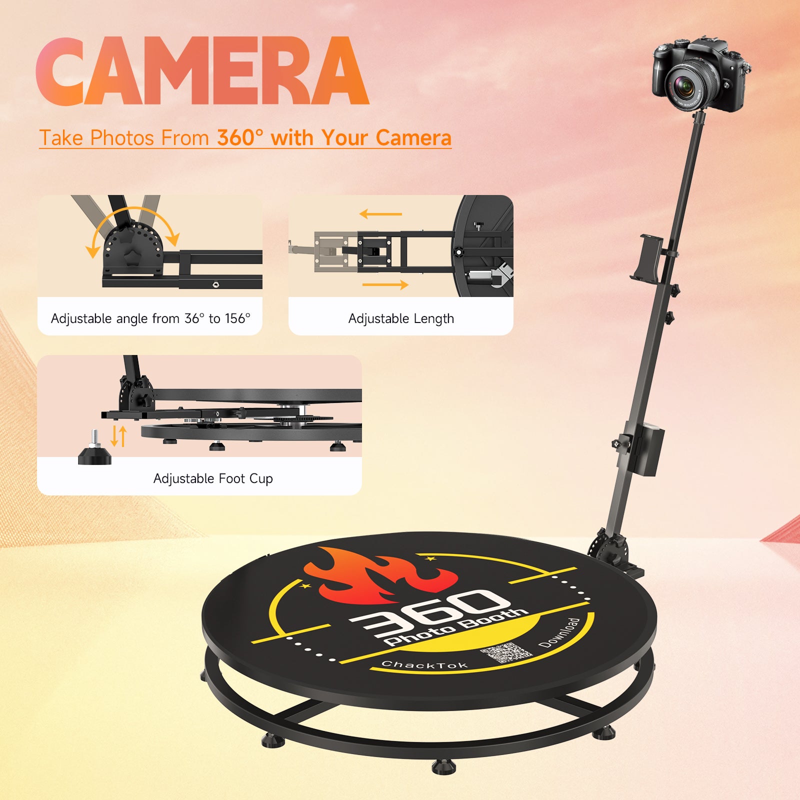 HARZHI 31.5inch 360 Photo Booth (CD Model)