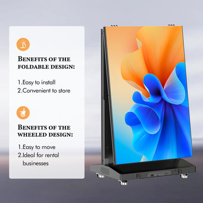 HARZHI Foldable LED Screen Display（2-in-1 Boundle）