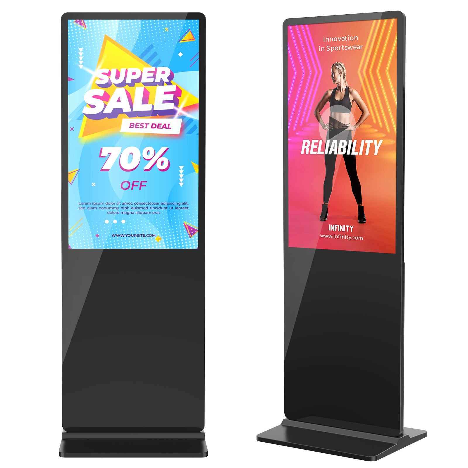 YIXZSWD Black Indoor Digital Signage Display