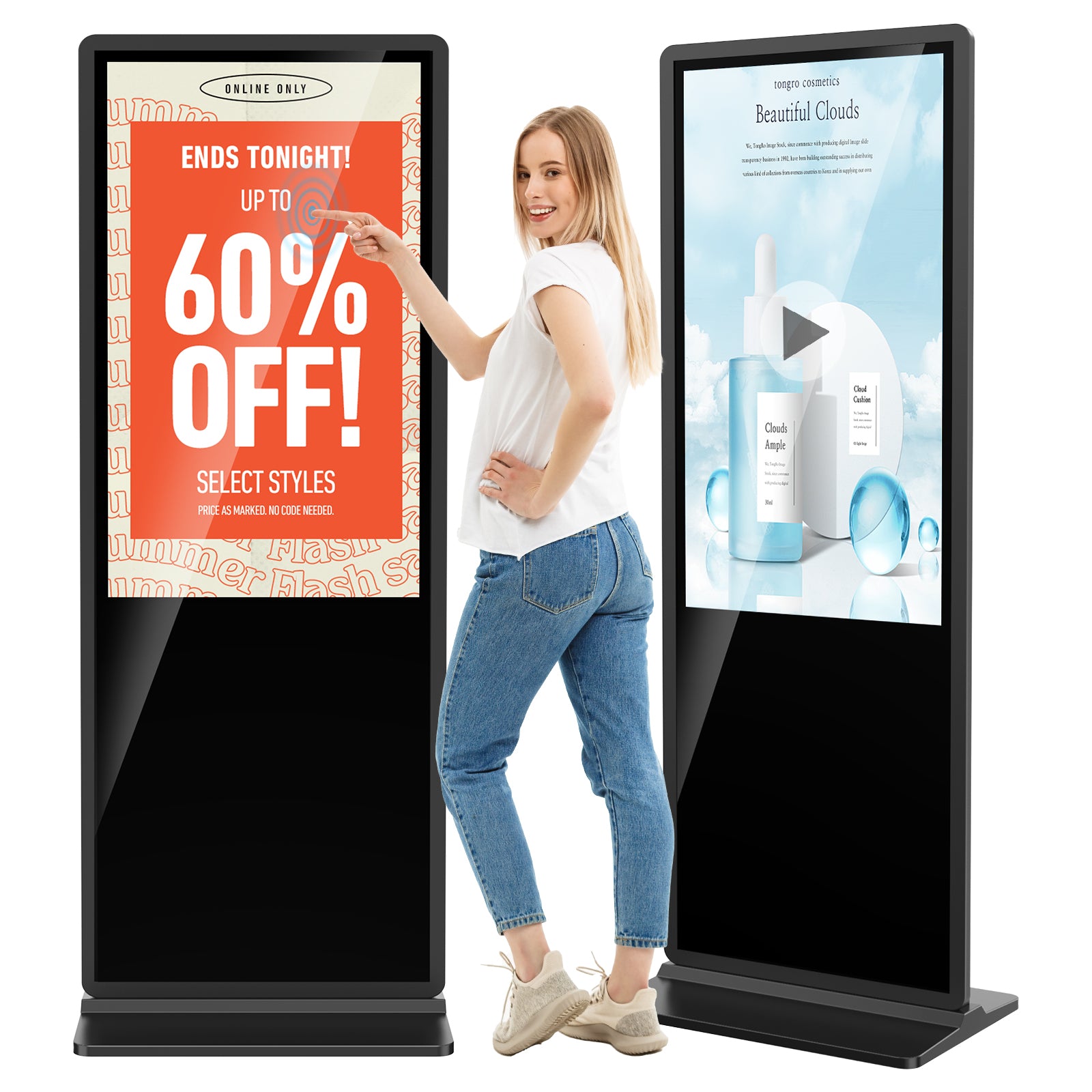 YIXZSWD Black Indoor Digital Signage Display