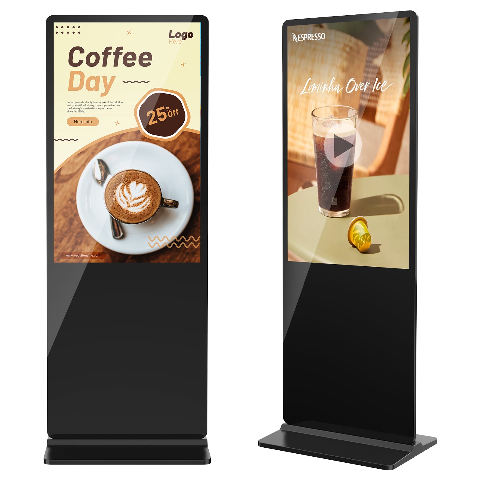 YIXZSWD Black Indoor Digital Signage Display