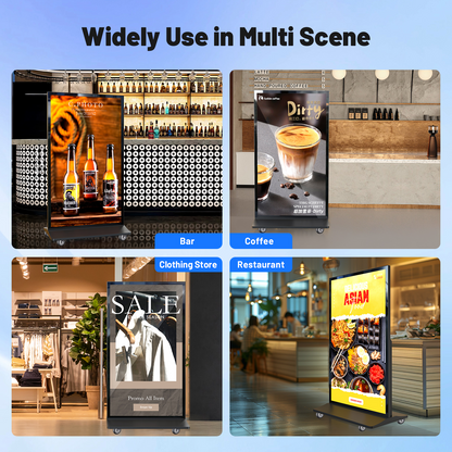 YIXZSWD 75inch Full Screen Digital Signage