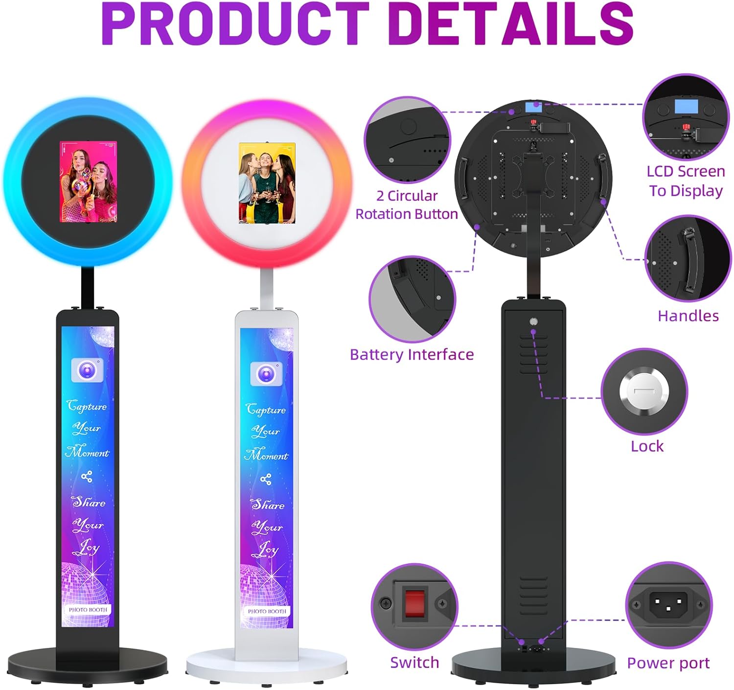 HARZHI 2-in-1 Roaming Photo Booth(Lightbox)