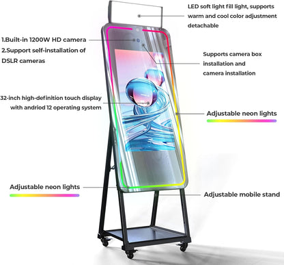 HARZHI 49" Magic Mirror Photo Booth