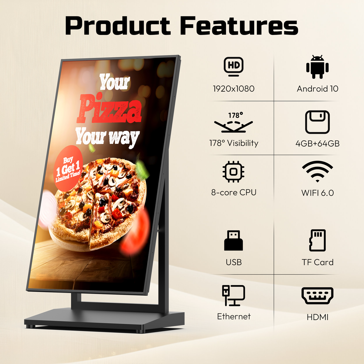 HARZHI A-Frame Indoor Digital Signage
