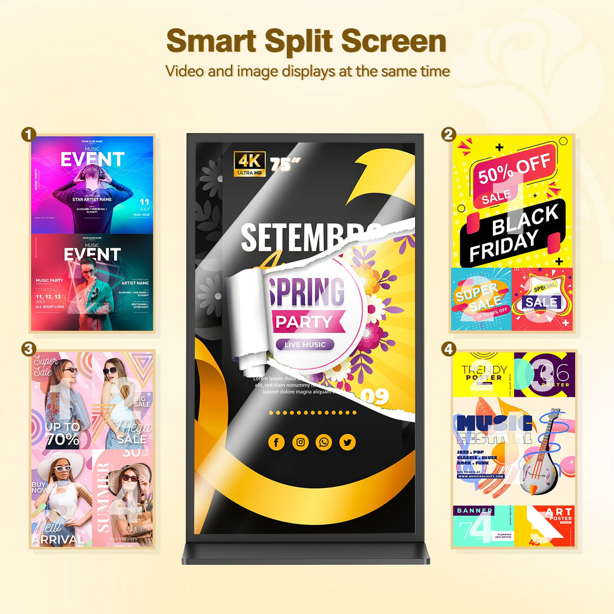 HARZHI Full Screen Digital Signage