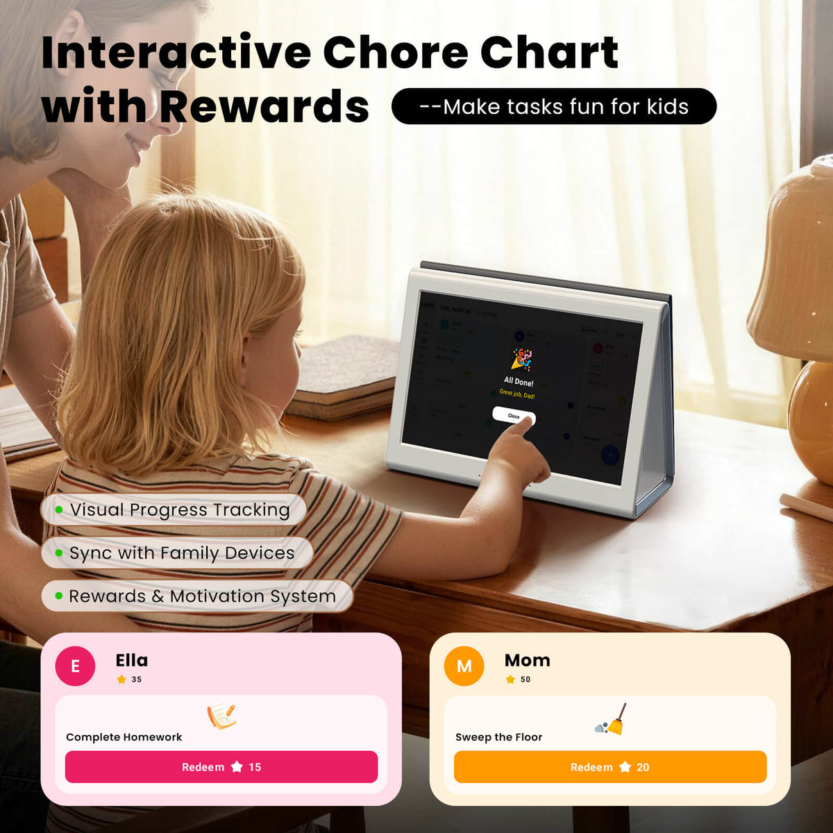 HARZHI 10.1" Smart Digital Calendar