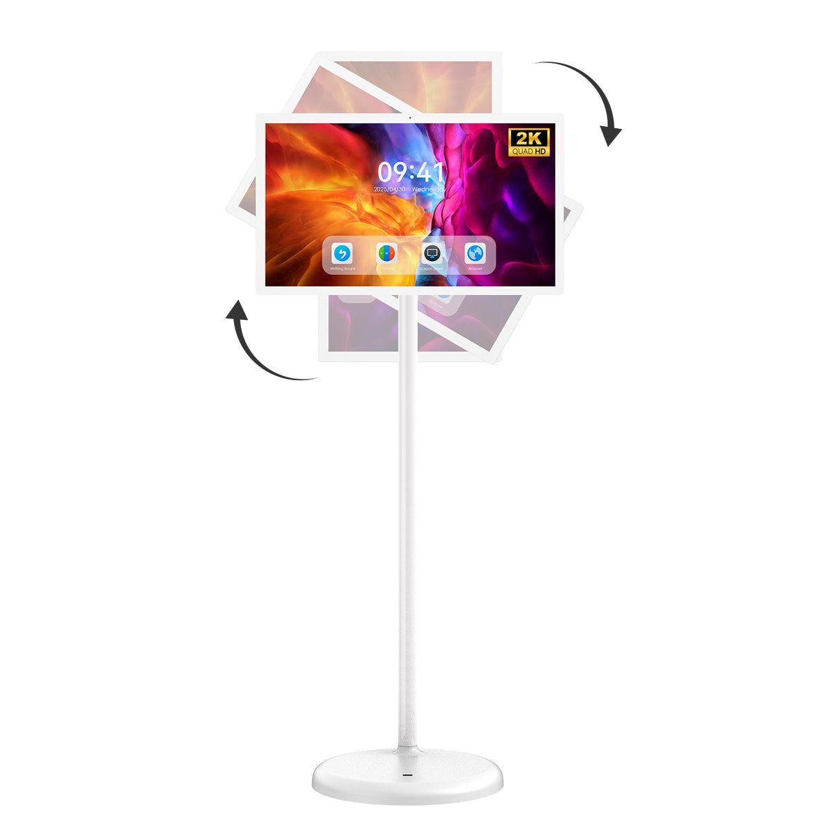 HARZHI Portable TV on Wheels Smart Touch Screen
