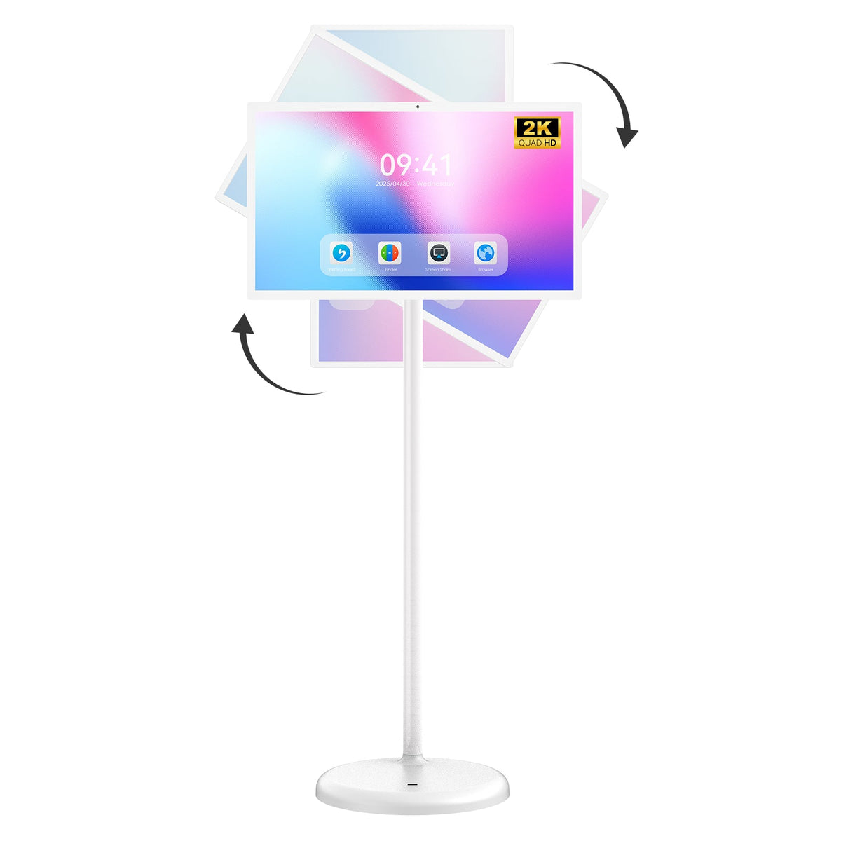 HARZHI Portable TV on Wheels Smart Touch Screen