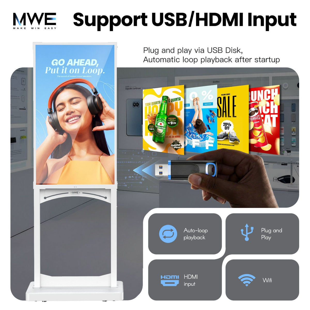 HARZHI Indoor Digital Signage Display 32/43 Inch