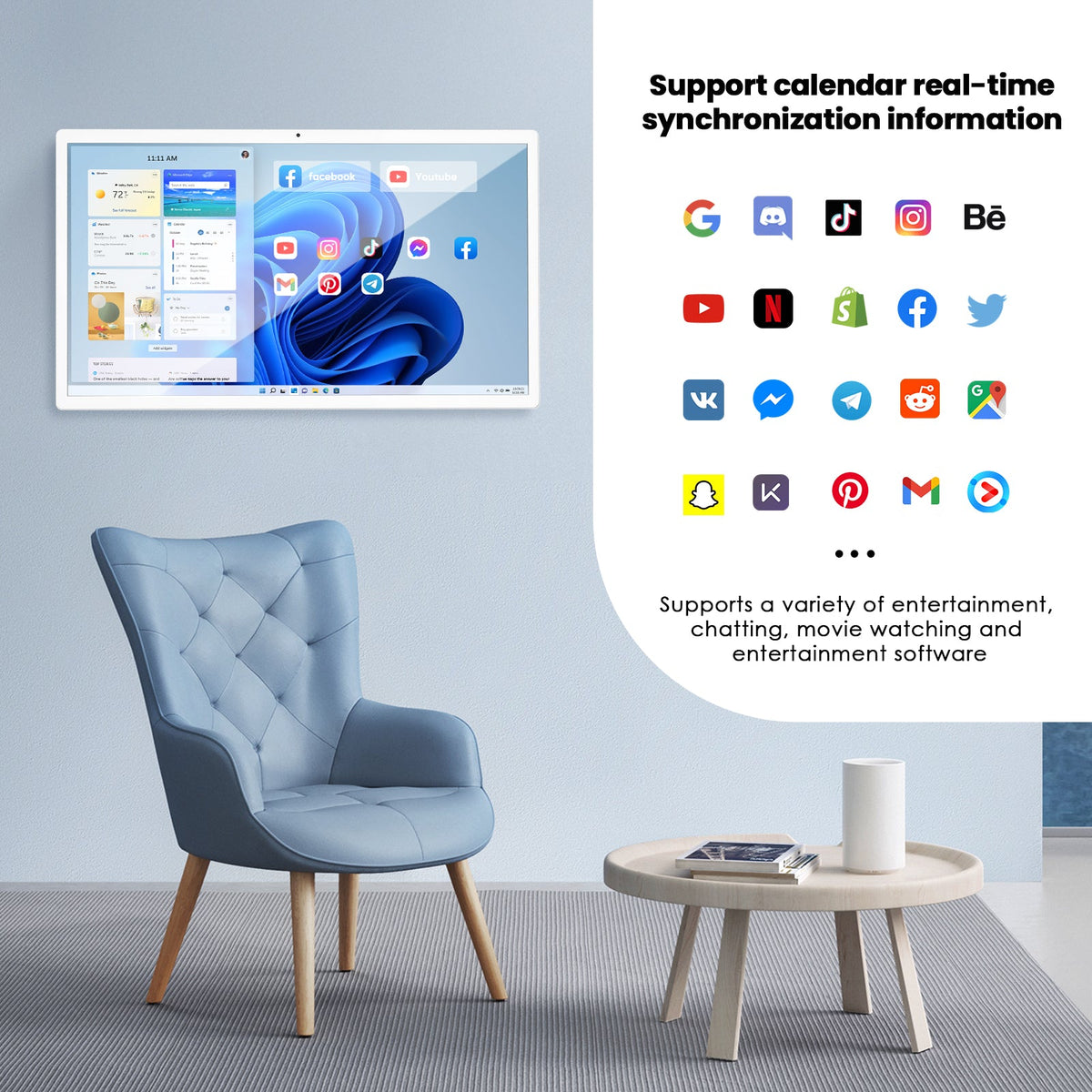 21.5" HARZHI Digital Calendar