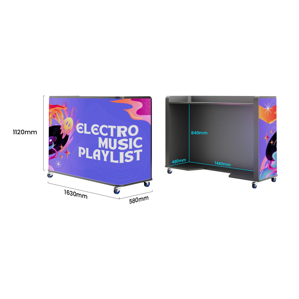 YIXZSWD DJ Booth With LED screen