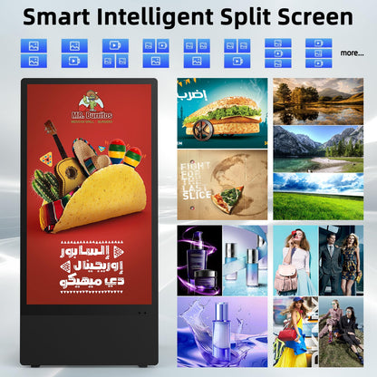 YIXZSWD 43inch Rechargeable Outdoor Digital Signage Display