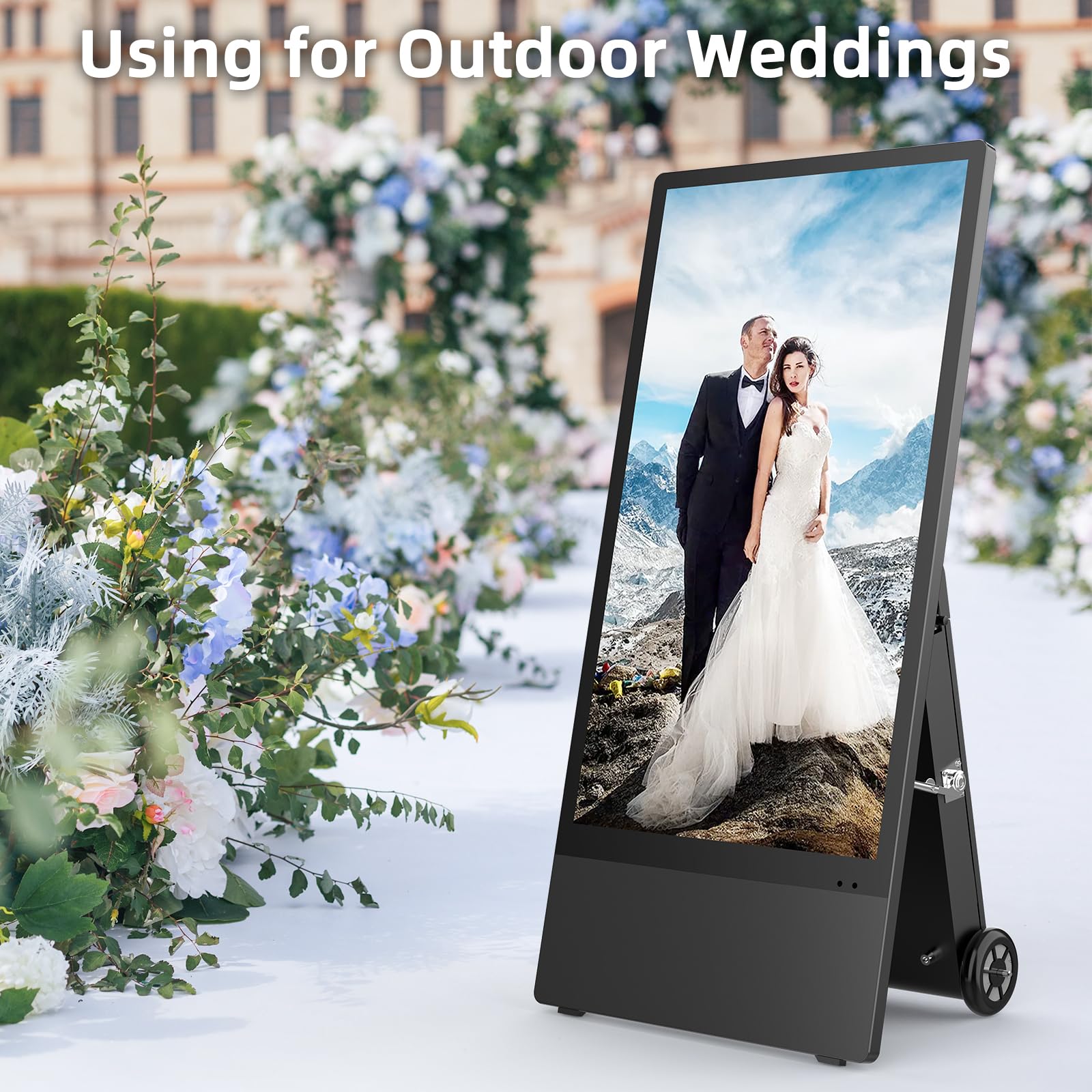 YIXZSWD 43inch Rechargeable Outdoor Digital Signage Display